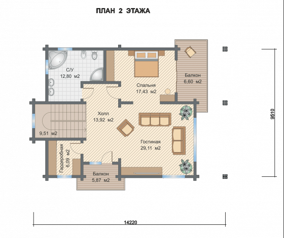 Базовые планировки Дом из клееного бруса Морской 2