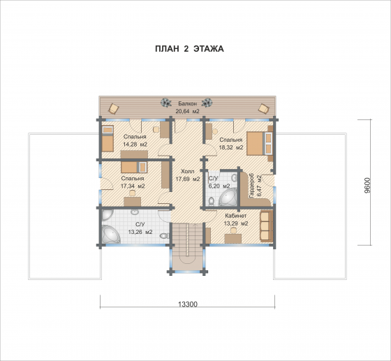 Базовые планировки Дом из клееного бруса Марсель 2