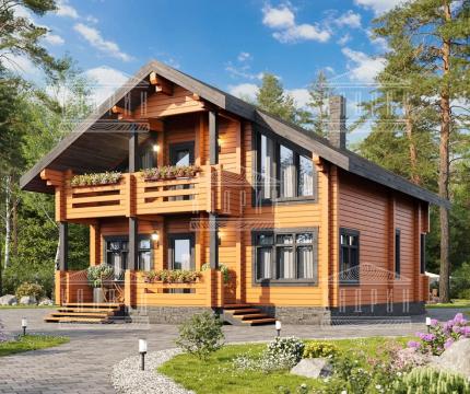 Дом из клееного бруса Дентон – строительство под ключ по выгодной цене в  | Кадрин