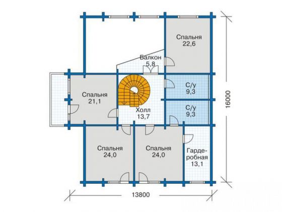 Базовые планировки Дом из клееного бруса Такома 2
